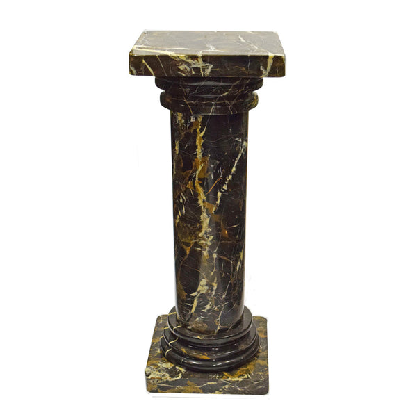 A Black Portoro Marble Pedestal
