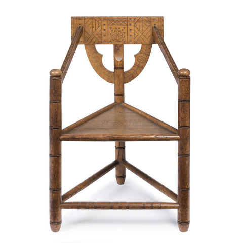Late 19th Century Arts & Crafts Oak "Turners" Chair