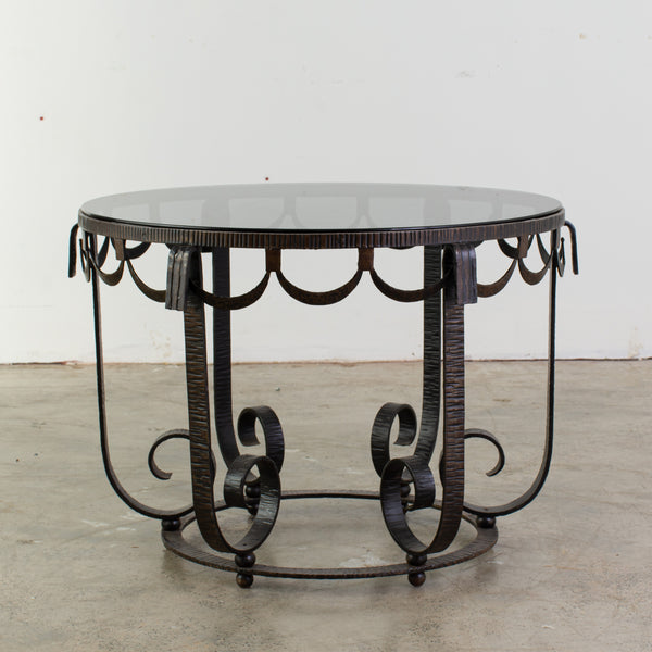 Art Deco Style Wrought Iron Occasional Table