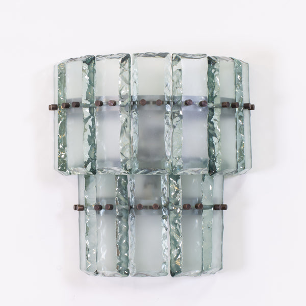 Pair of Murano Glass Fontana Arte Style Wall Sconces