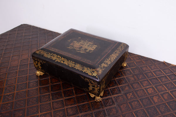 A 19th Century Chinese Export Lacquered Games Box