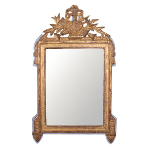 Small 19th Century Louis XVI Style Giltwood Mirror
