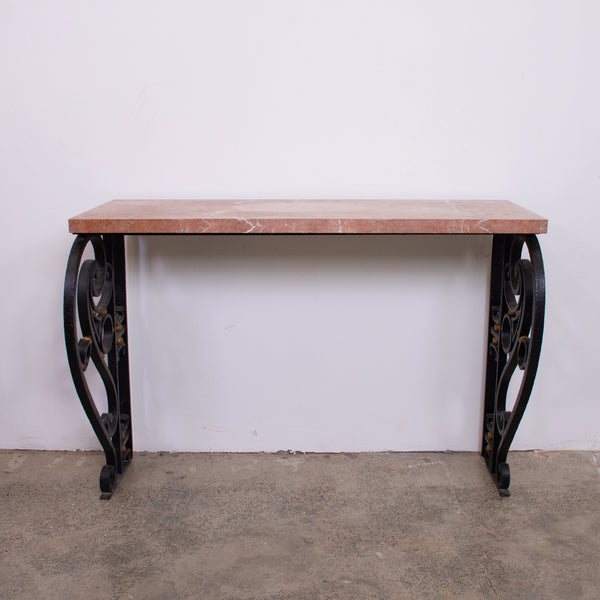 Art Deco Style Wrought Iron Console Table