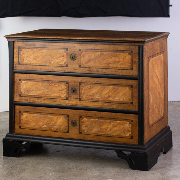 19th Century Faux Marble Italian Commode