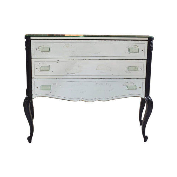Mid Century Louis XV Style Mirrored Commode