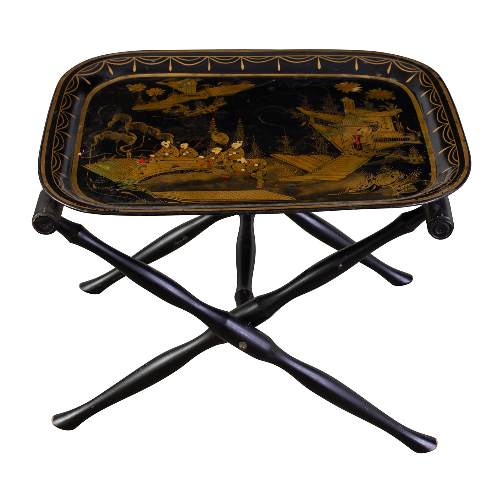 Chinoserie Tray Table on Stand