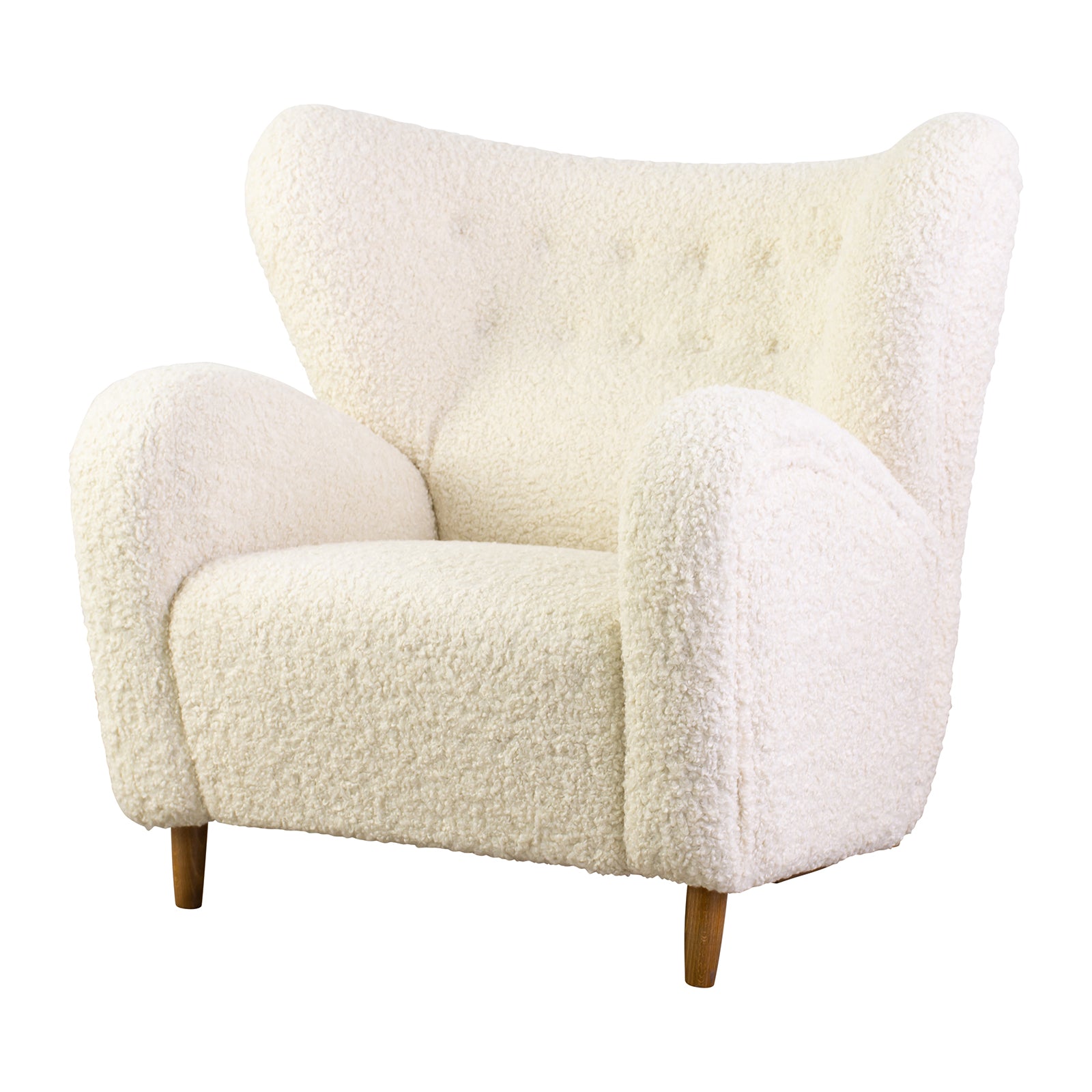Boucle Armchair In the Style Flemming Lessen 