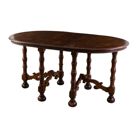 18th Century Italian Oval Walnut Dining Table