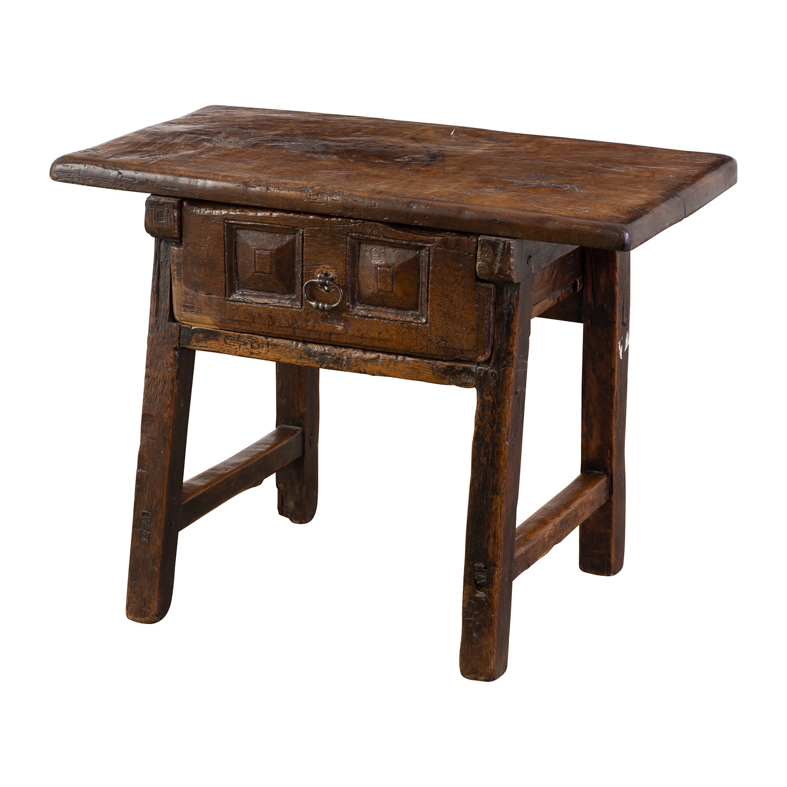 A Small 18th Century Spanish Chestnut Bedside Table