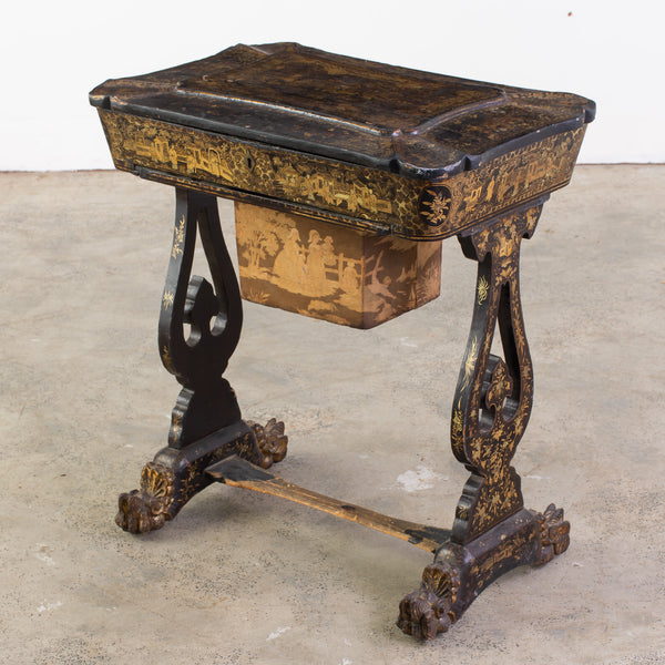 19th Century Chinoiserie Sewing Table