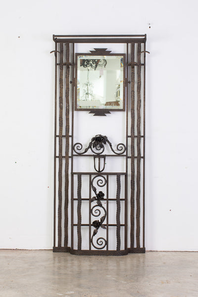 Art Deco Wrought Iron Hall Stand
