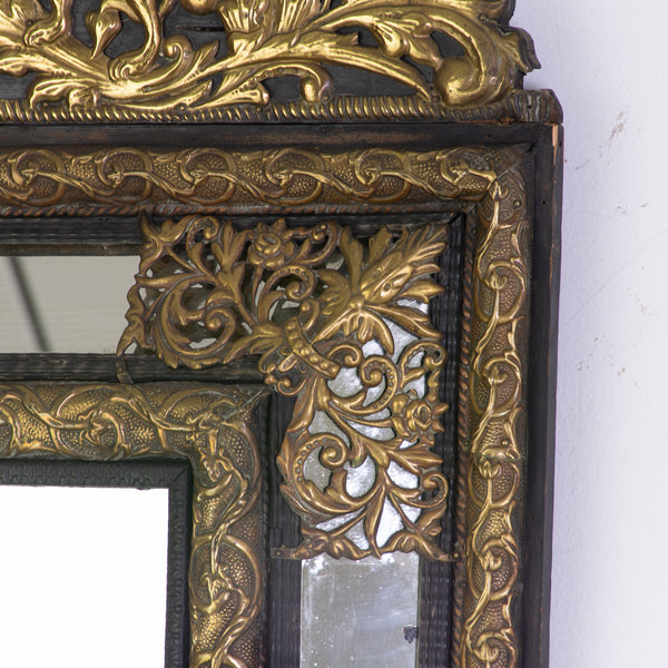 A Flemish Repousse Cushion Mirror