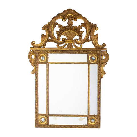 Louis XVI Giltwood Mirror