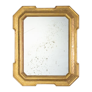 Late 19th Century Italian Gilt Incised Tray Mirror