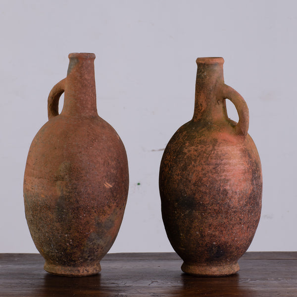 Pair Antique Terracotta Olive Pots