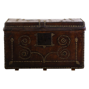 Early 20th Century Spanish Leather Trunks