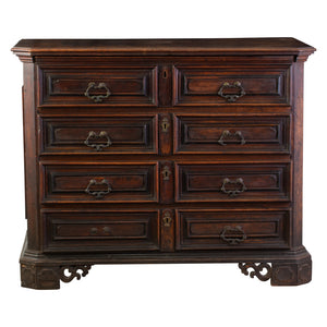 A late 17th century Italian Walnut Cassettone