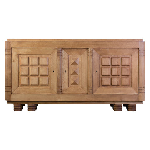 A Large Oak Sideboard in the manner of Charles Dudouyt