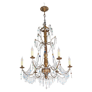 Early 20th Century Giltwood Genovese Chandelier