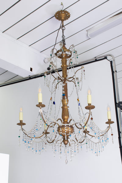 Early 20th Century Giltwood Genovese Chandelier