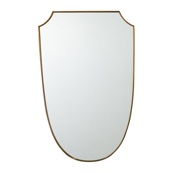 Italian Mid Century Brass Mirror of shield form