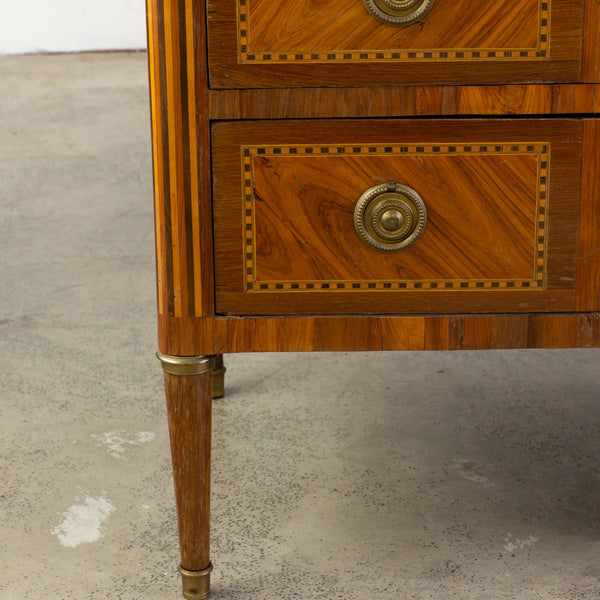 A Louis XVI Period Marquetry Rosewood Commode