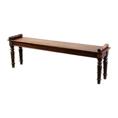 Victorian Mahogany Hall Bench