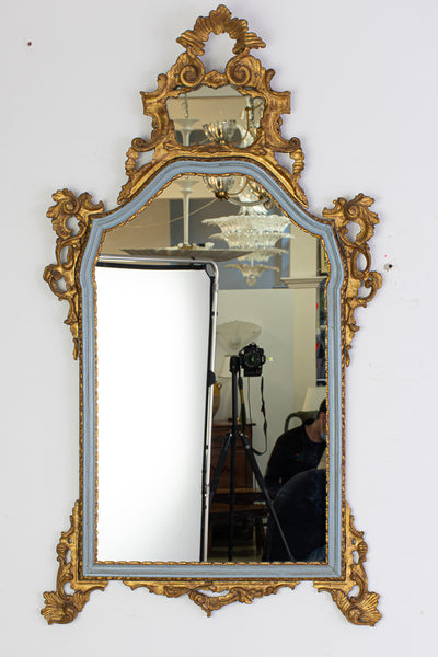 Italian 18th Century Giltwood Overmantel Mirror