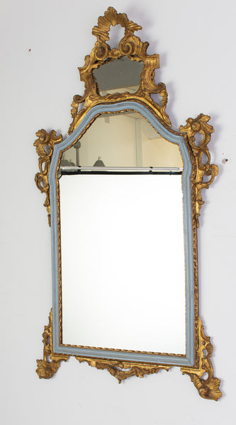 Italian 18th Century Giltwood Overmantel Mirror