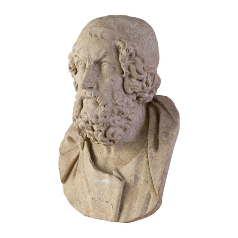 16th Century Marble Portrait Bust of Homer