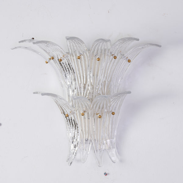 Pair of Murano Palmette Wall Sconces