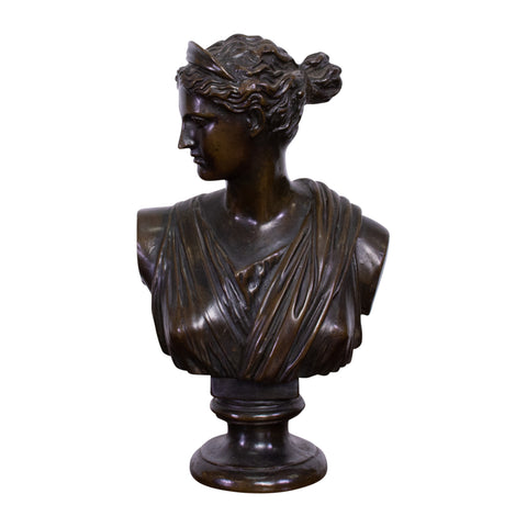 19th Century Bronze Bust of Diana