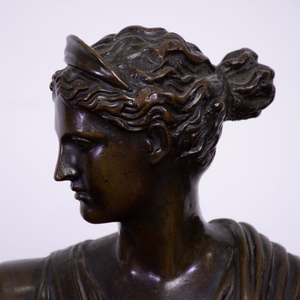 19th Century Bronze Bust of Diana