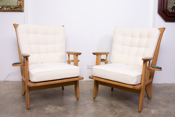 Pair of Guillerme et Chambron Armchairs
