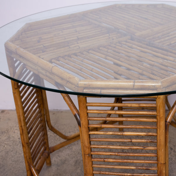 1960s Circular Cane Table