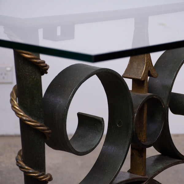 Art Deco Wrought Iron Table in the style of Gilbert Poillerat 