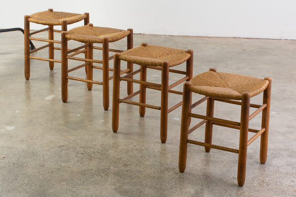 Set of Four Stools in The Tase of Charlotte Perridand