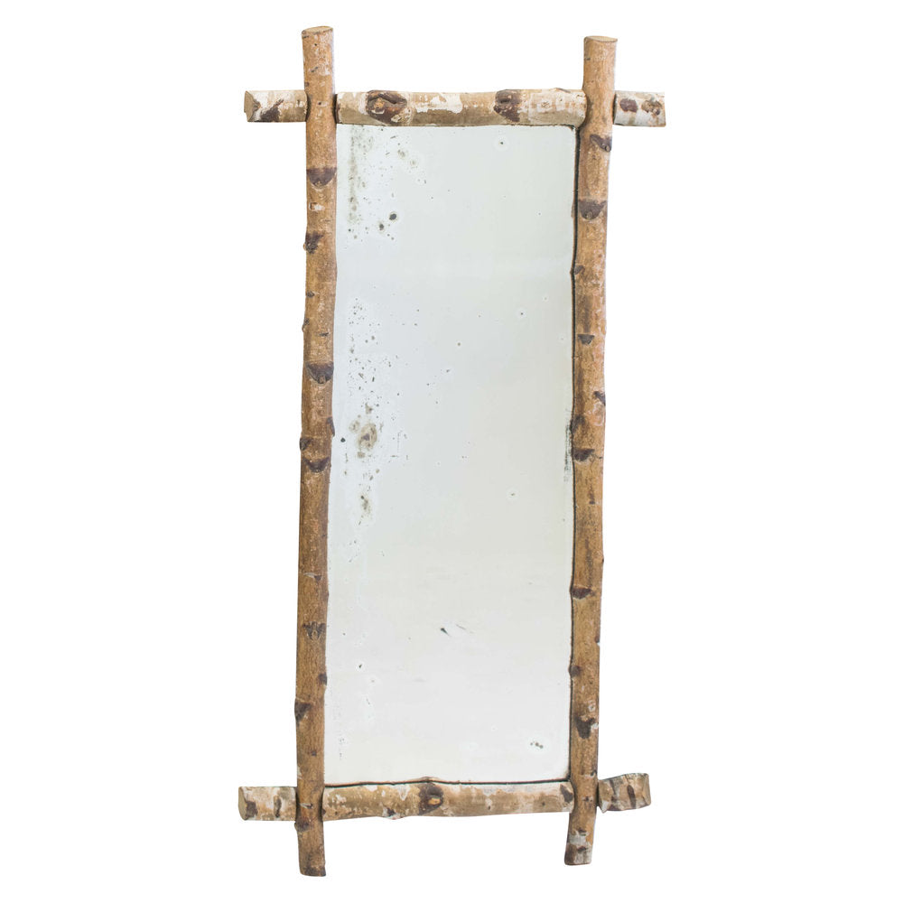 French 1940s Birch Wood Framed Mirrors 