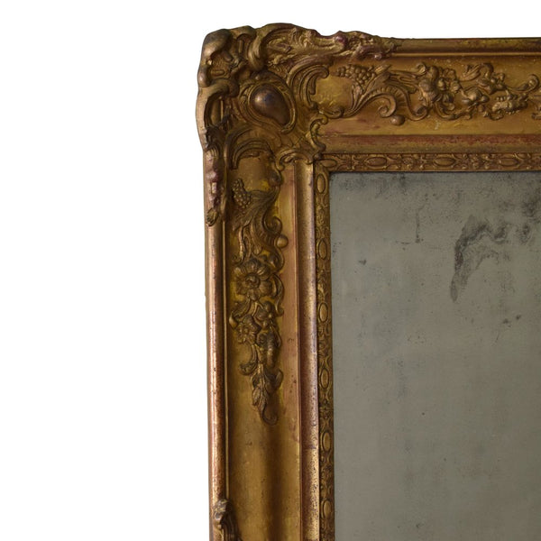 Antique French Gilt-Gesso Overmantel Mirror