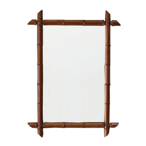 French Antique Faux Bamboo Mirror