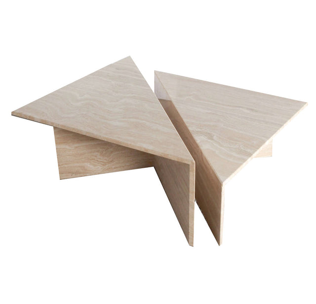 Travertine Two-Tier Coffee Table