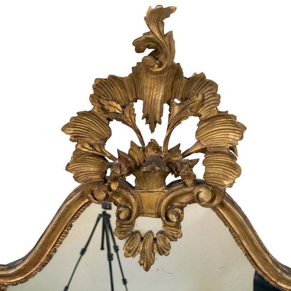 Late 19th Century Italian Rococo Giltwood Mirror