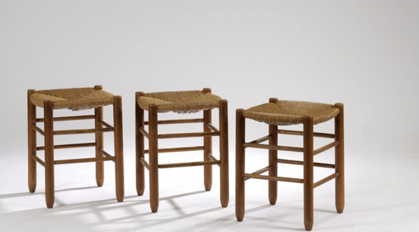 Set of Four Stools in The Tase of Charlotte Perriand