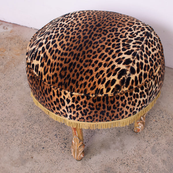 Lovely 19th Century French Carved Giltwood Footstool