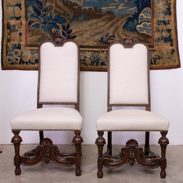 French High back side chairs