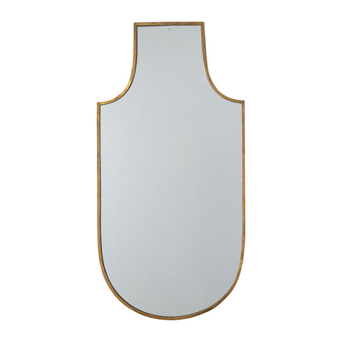 A Mid Century Brass Shield Mirror