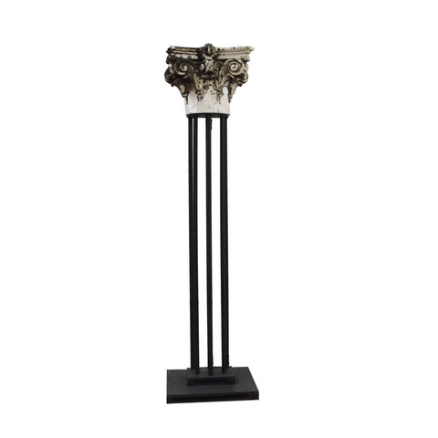 Antique French Corinthian Plaster Capitol Lamp