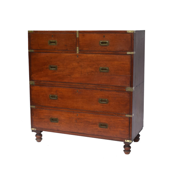 Antique Victorian Campaign Chest of drawers
