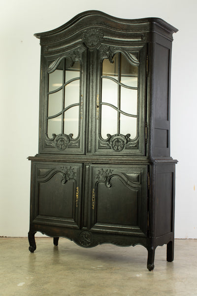 Ebonised French Provincial Buffet Duex Corps