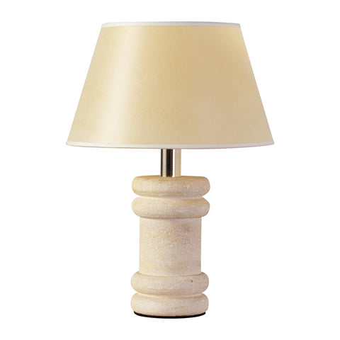 A Baluster Turned Stone Table Lamp
